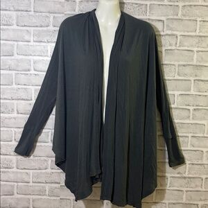 Wet Seal Women's High Low Long Back Cascading Draped cardigan Modern, size small